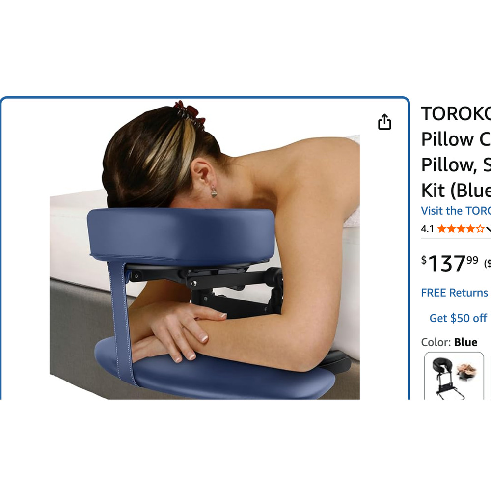 Adjustable Headrest Face Pillow Cradle Support Bracket Face Pillow Salon